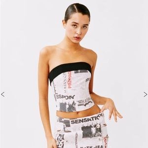 Newspaper With Jean Corset Top
